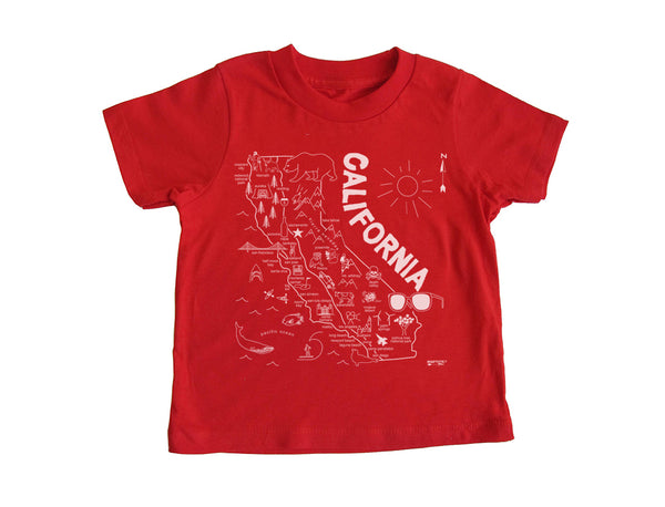 California Toddler Tee in Red