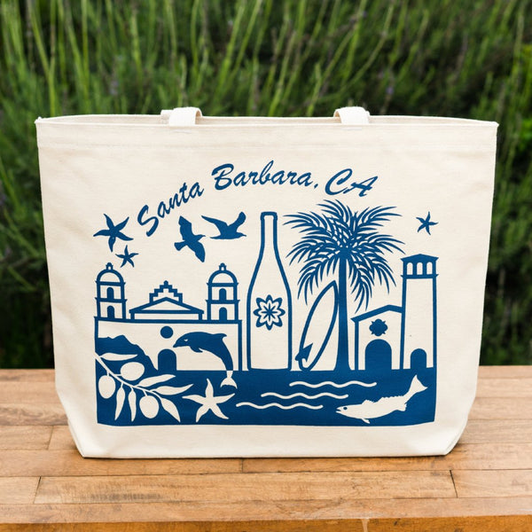 Santa Barbara Skyline Tote - Large