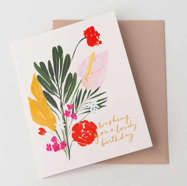 A Lovely Birthday Note Card