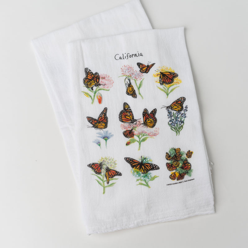 California Monarch Butterfly Flour Sack Towel