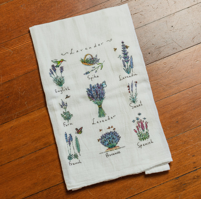 Lavender Flour Sack Towel