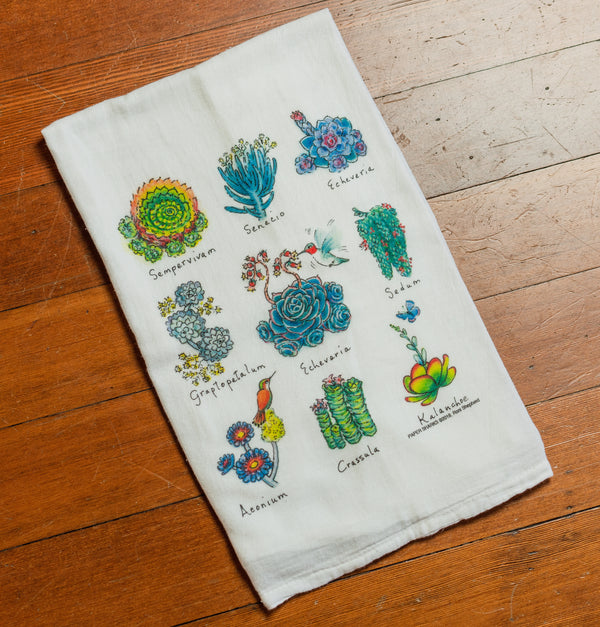 Succulents Flour Sack Towel