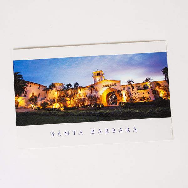 Santa Barbara Courthouse Evening Postcard