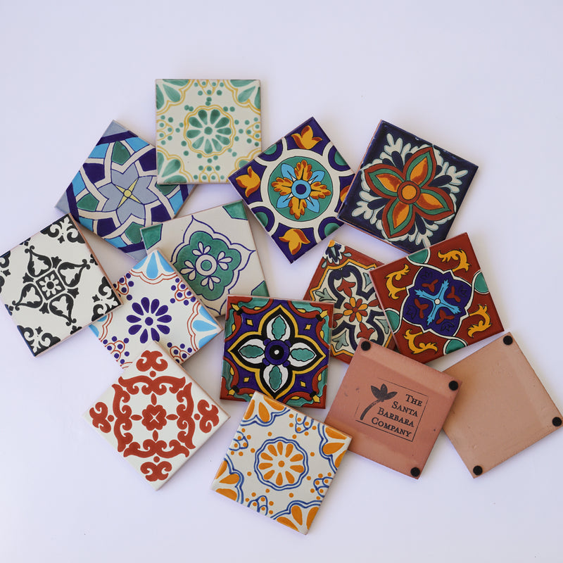 Laila Ceramic Tile Coaster Set