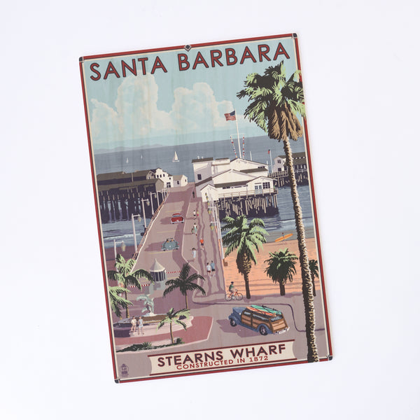 Stearns Wharf Wood Poster