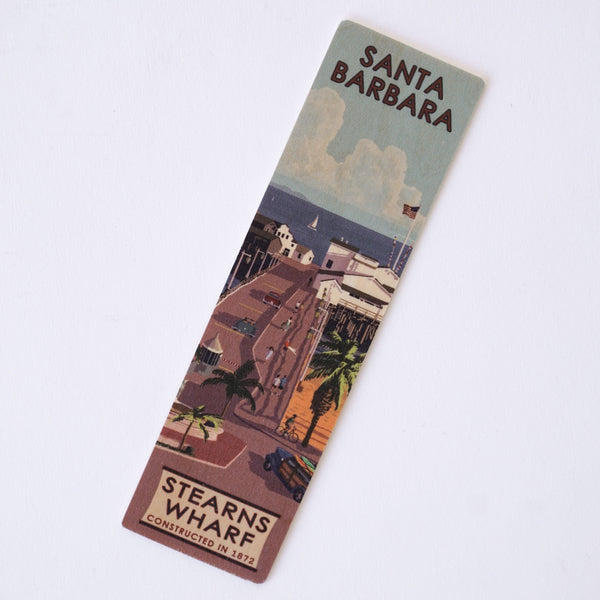 Stearns Wharf Santa Barbara Wood Bookmark