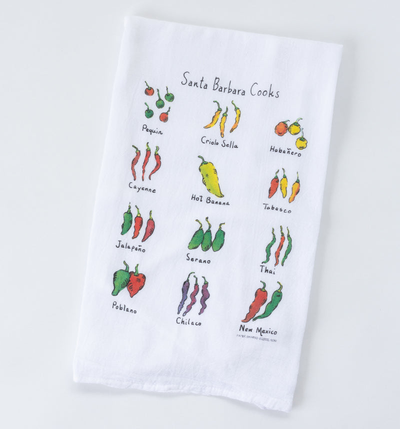 Chili Santa Barbara Cooks Flour Sack Towel