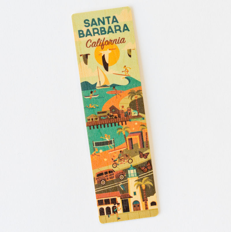 Santa Barbara Scene Wood Bookmark