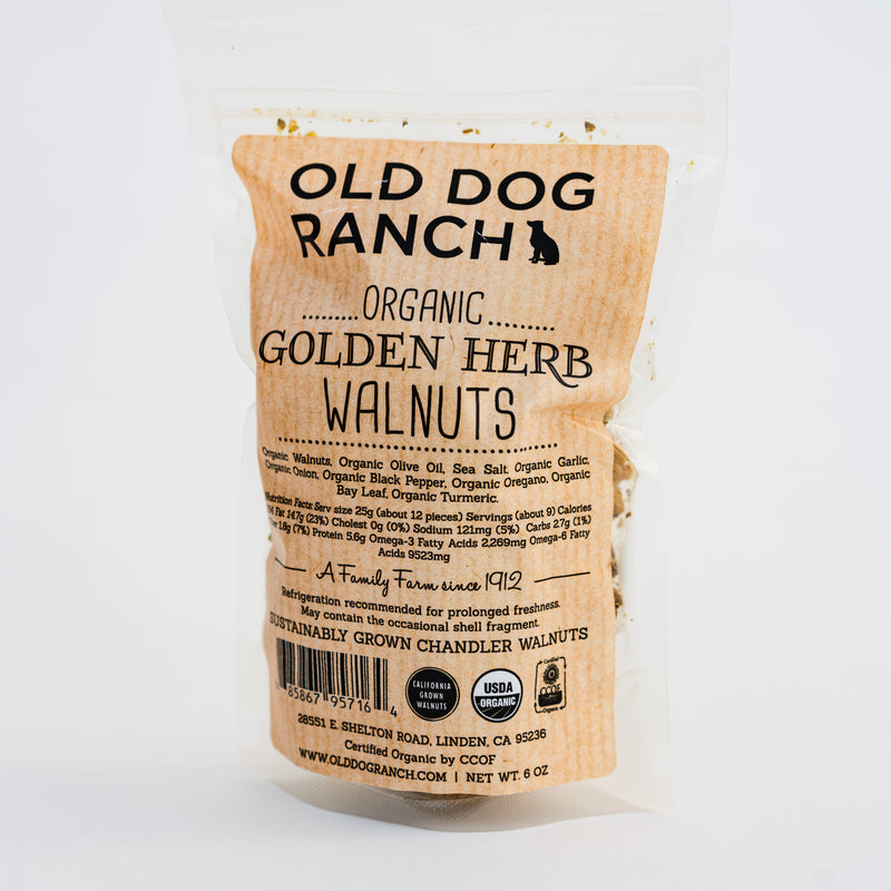 Old Dog Ranch Organic Golden Herb Walnuts
