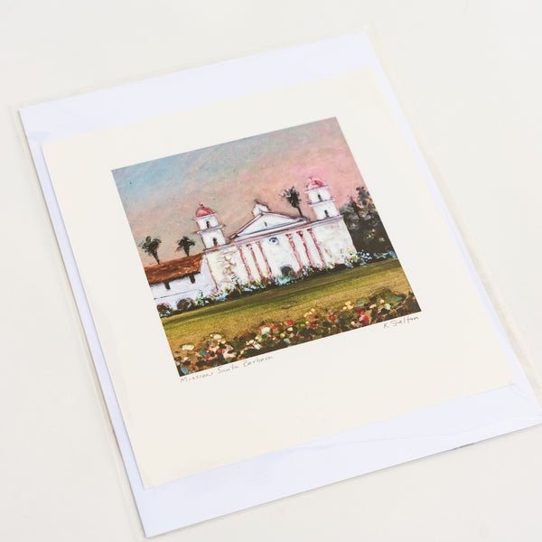 Santa Barbara Mission Print by Karin Shelton