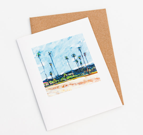 East Beach Palms Note Card