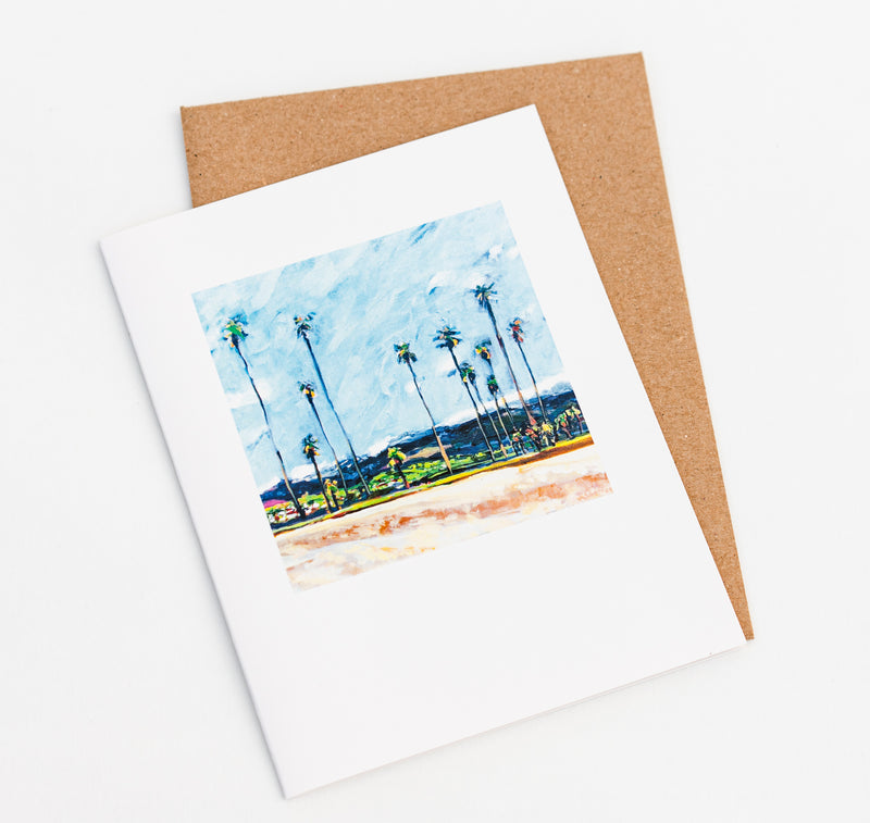 East Beach Palms Note Card