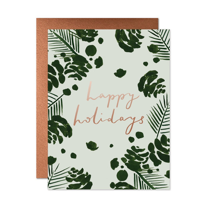 Happy Holidays Pine Sprigs Note Card