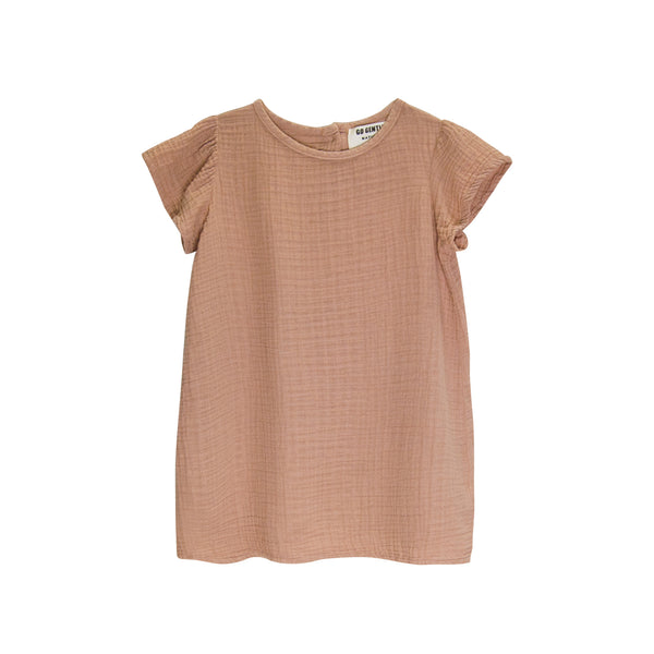 Organic Cotton Gauze Flutter Dress (Made in California)