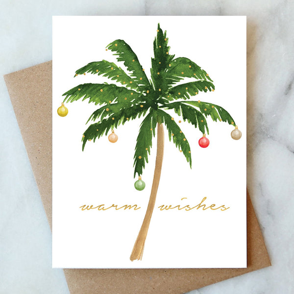 Warm Wishes Holiday Palm Tree Card