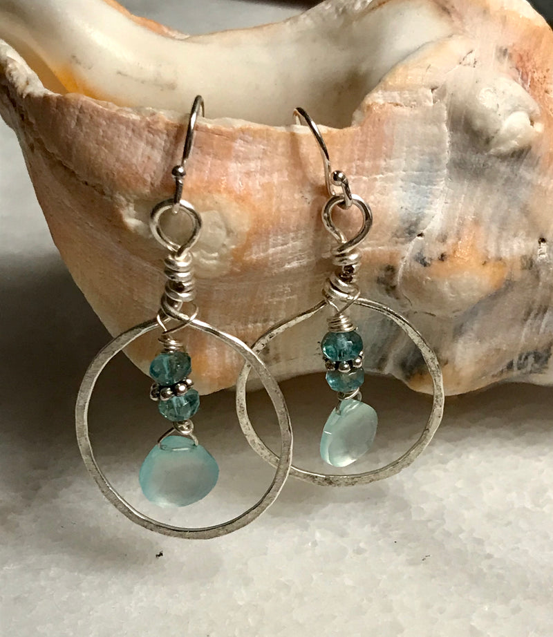 Beach Girl Chalcedony Earrings