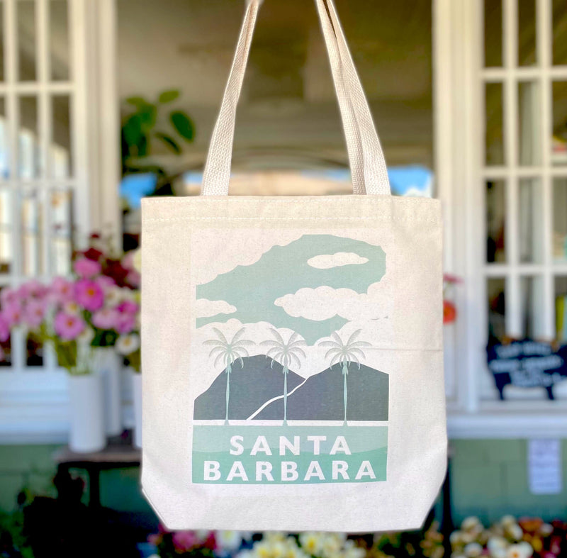 Santa Barbara Palms Canvas Tote