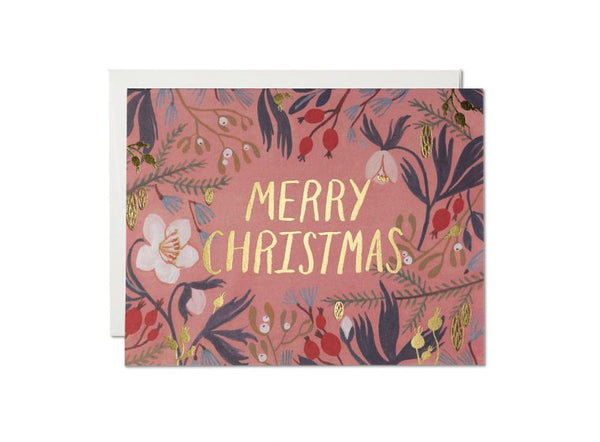 Merry Christmas Gold Note Card