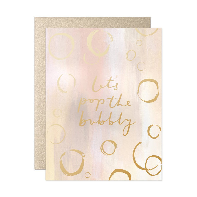 Let's Pop the Bubbly Note Card