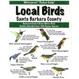 The Local Birds Pocket-Guide: Santa Barbara is a waterproof cover with illustrated birds and brief ID descriptions.