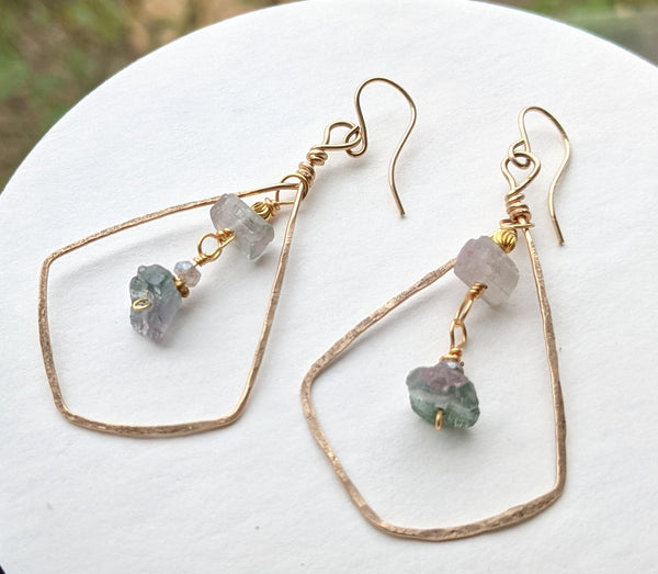 Raw Tourmaline Beauty Earrings