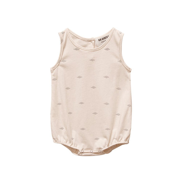 Pink Tint Dot Printed Jersey Onesie