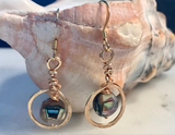 Delicate Abalone Hoop Earrings