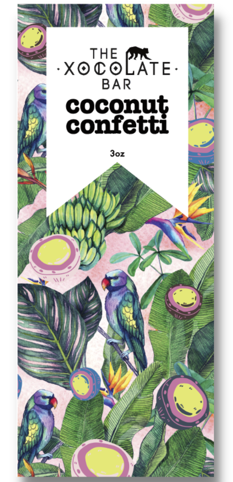 Coconut Confetti Chocolate Candy Bar