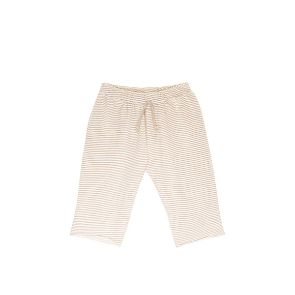 Sweat Short in Sand Stripe - 3T