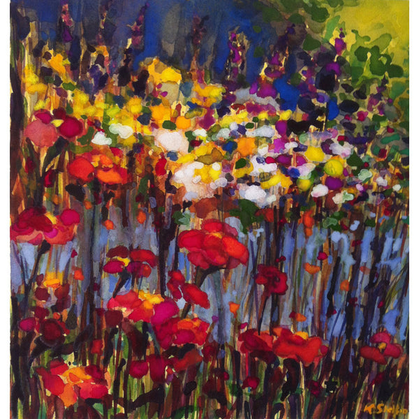 Summer Zinnias Print Karin Shelton - Karin Shelton, The Santa Barbara Company