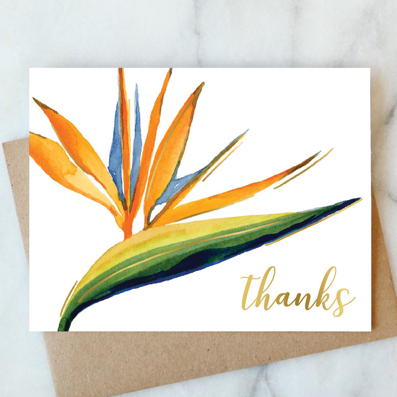 Birds of Paradise Thanks Card