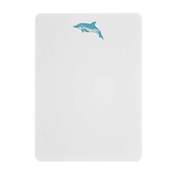 Dolphin Letterpress Note Cards - Set of 8