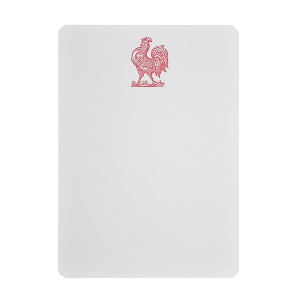 Rooster Letterpress Note Cards - Set of 8