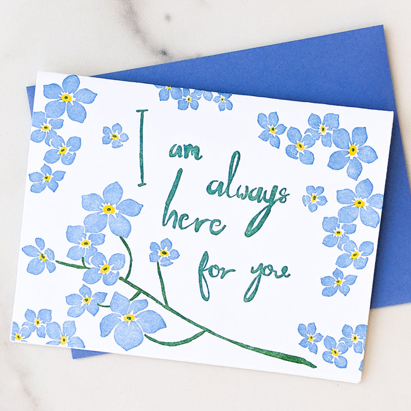Here for you Letterpress Greeting Card