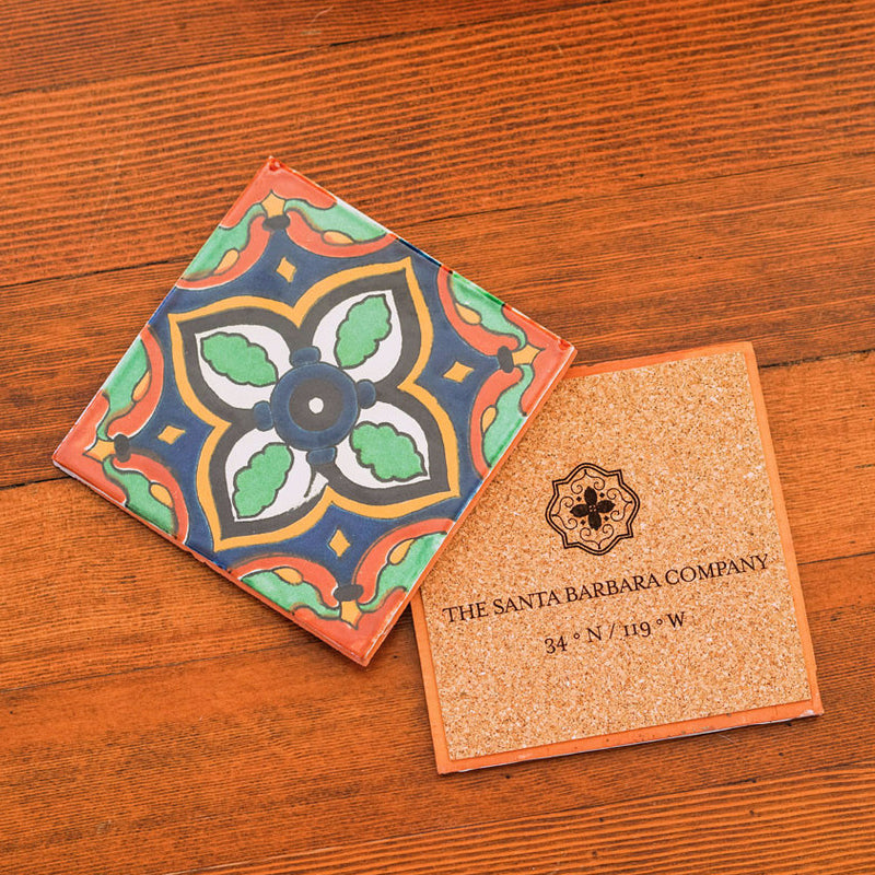 Amina Ceramic Tile Coasters Coasters & Trivets - Coasters & Trivets, The Santa Barbara Company - 1