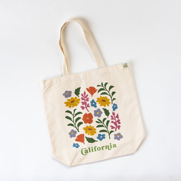 California Wildflowers Organic Cotton Tote