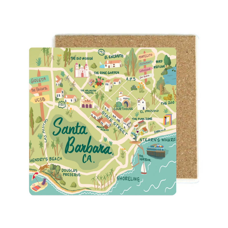 Carly's Map of Santa Barbara Coaster