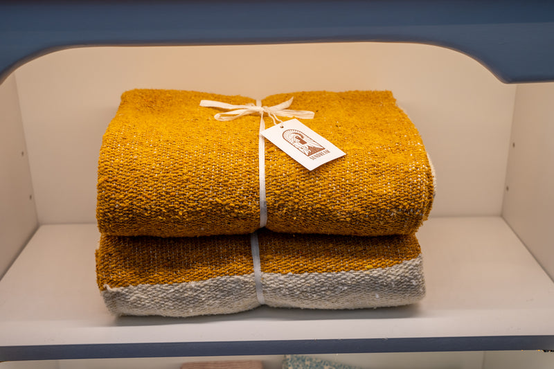 Golden Sustainable Throw Blanket