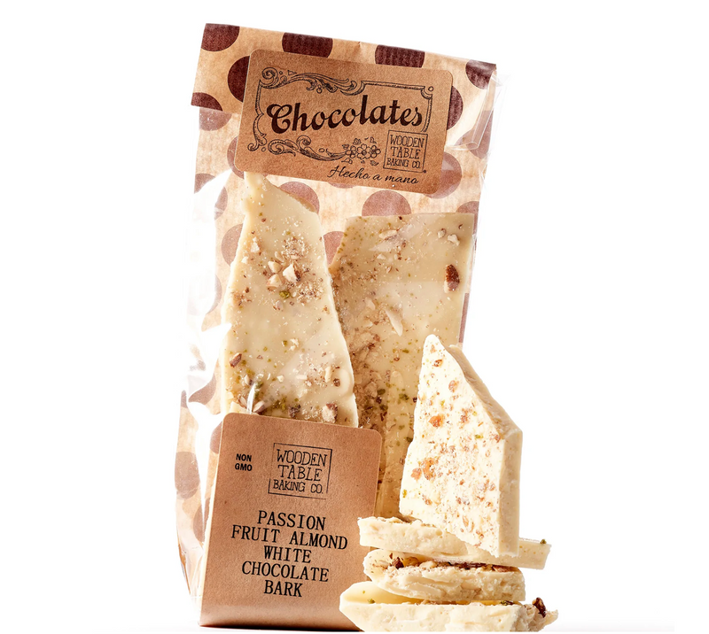 Passion Fruit Almond White Chocolate Bark