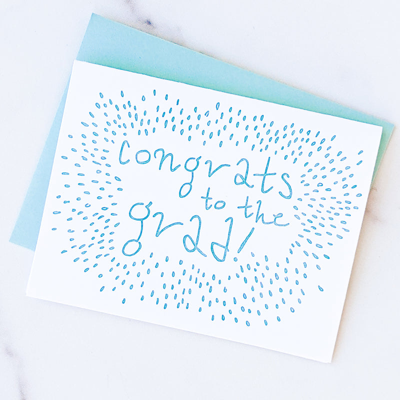 Congrats to the Grad Letterpress Greeting Card
