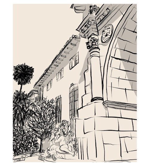 Santa Barbara Courthouse by Walker Noble Print