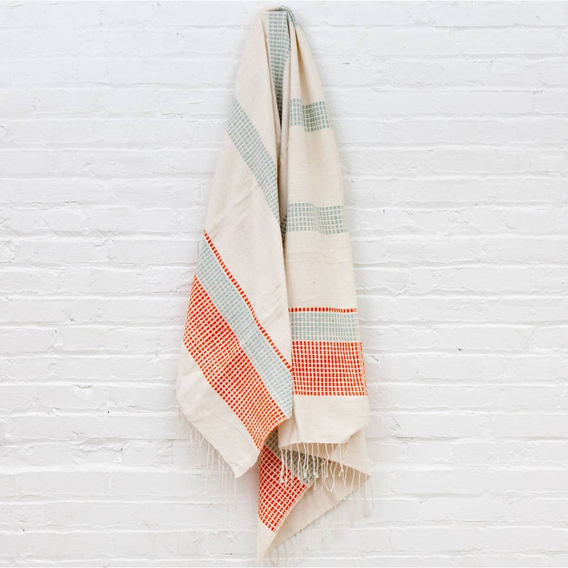 Tangerine + Ocean Towel (Fair Trade)