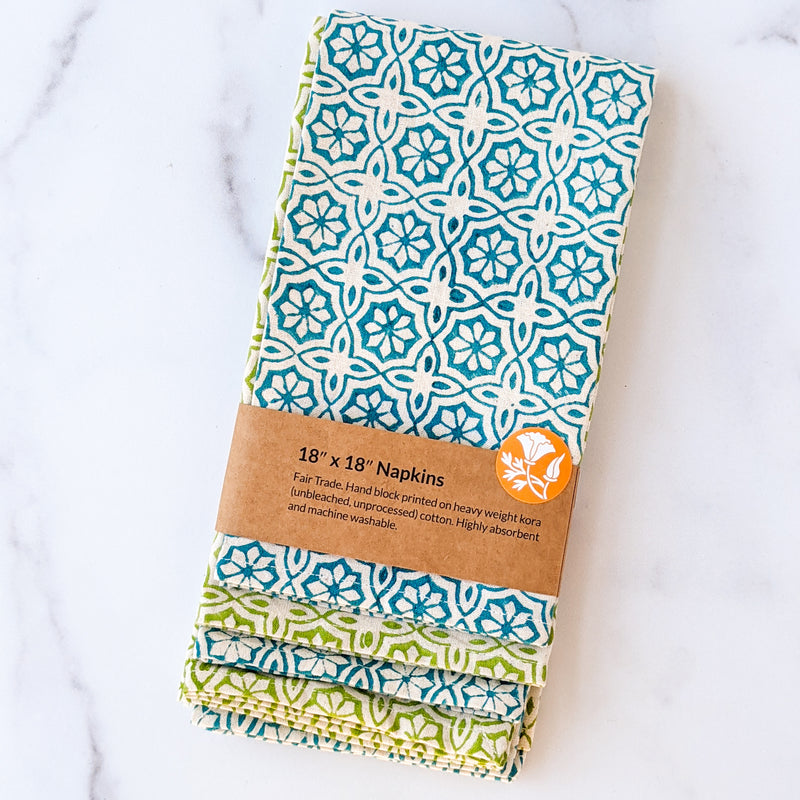 Z-Motif Hand Block Printed Napkins