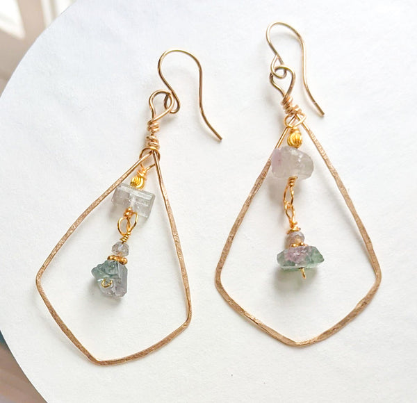 Raw Tourmaline Beauty Earrings