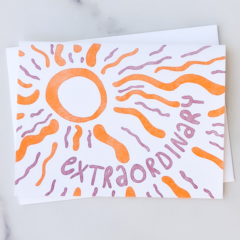 Extraordinary Letterpress Greeting Card