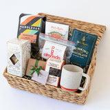 Merry Holiday Treats with Cozy Mug Gift Basket