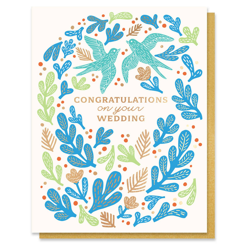 Congratulations on Your Wedding Birds Note Card