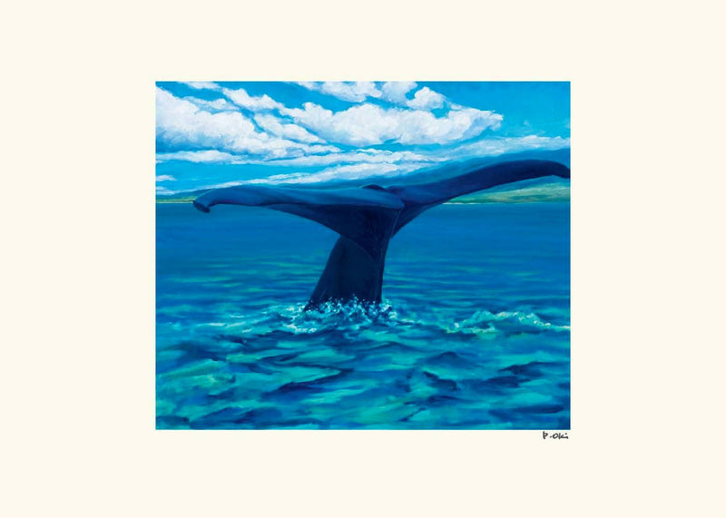 Humpback Whale Fluke Up Note Card