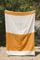 Golden Sustainable Throw Blanket