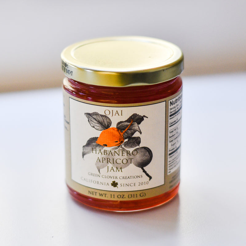 Habanero Apricot Jam Spreads and Preserves - Green Clover Creations, The Santa Barbara Company